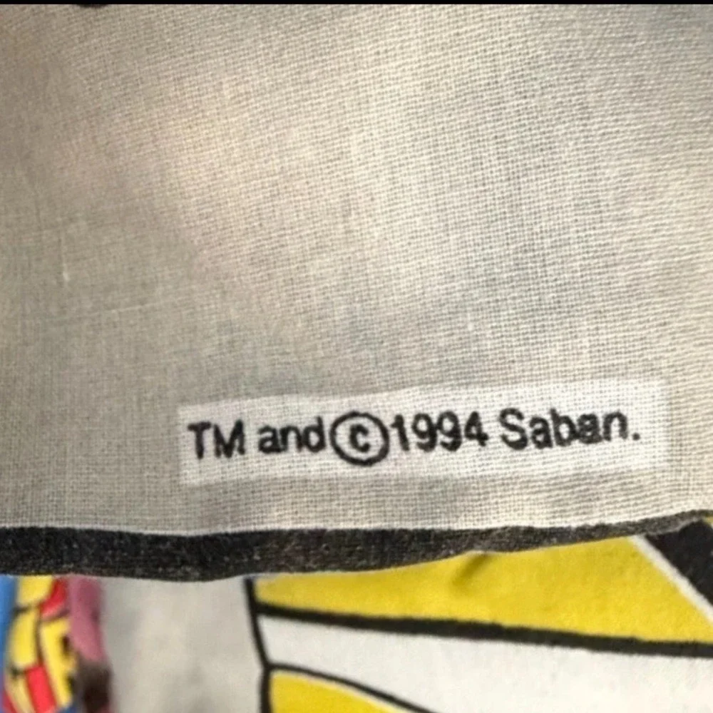 Vintage 1994 Mighty Morphin Power Rangers Twin Comforter Saban Retro Bedding